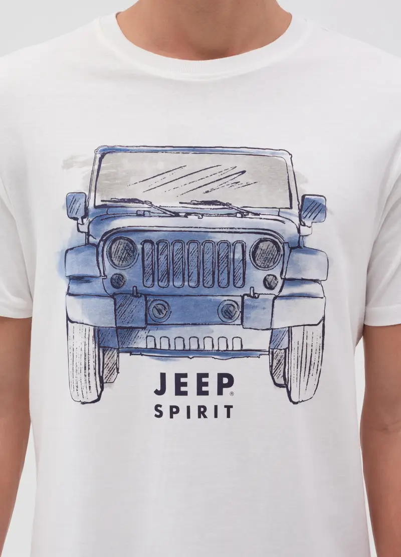Jeep T-shirt Uomo Bianco 4328565 miniatura 3