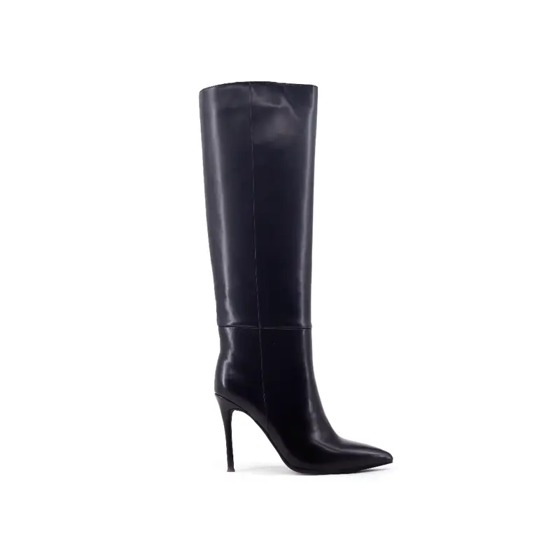 Jeffrey Campbell Stivale Harsen-hi Alto Pelle Nero - 36