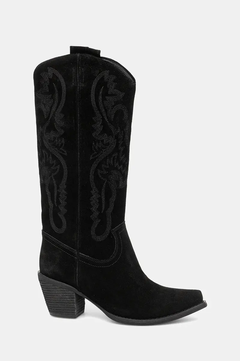stivali cowboy in pelle scamosciata RANCHER-K colore nero 52236-L10 miniatura 2