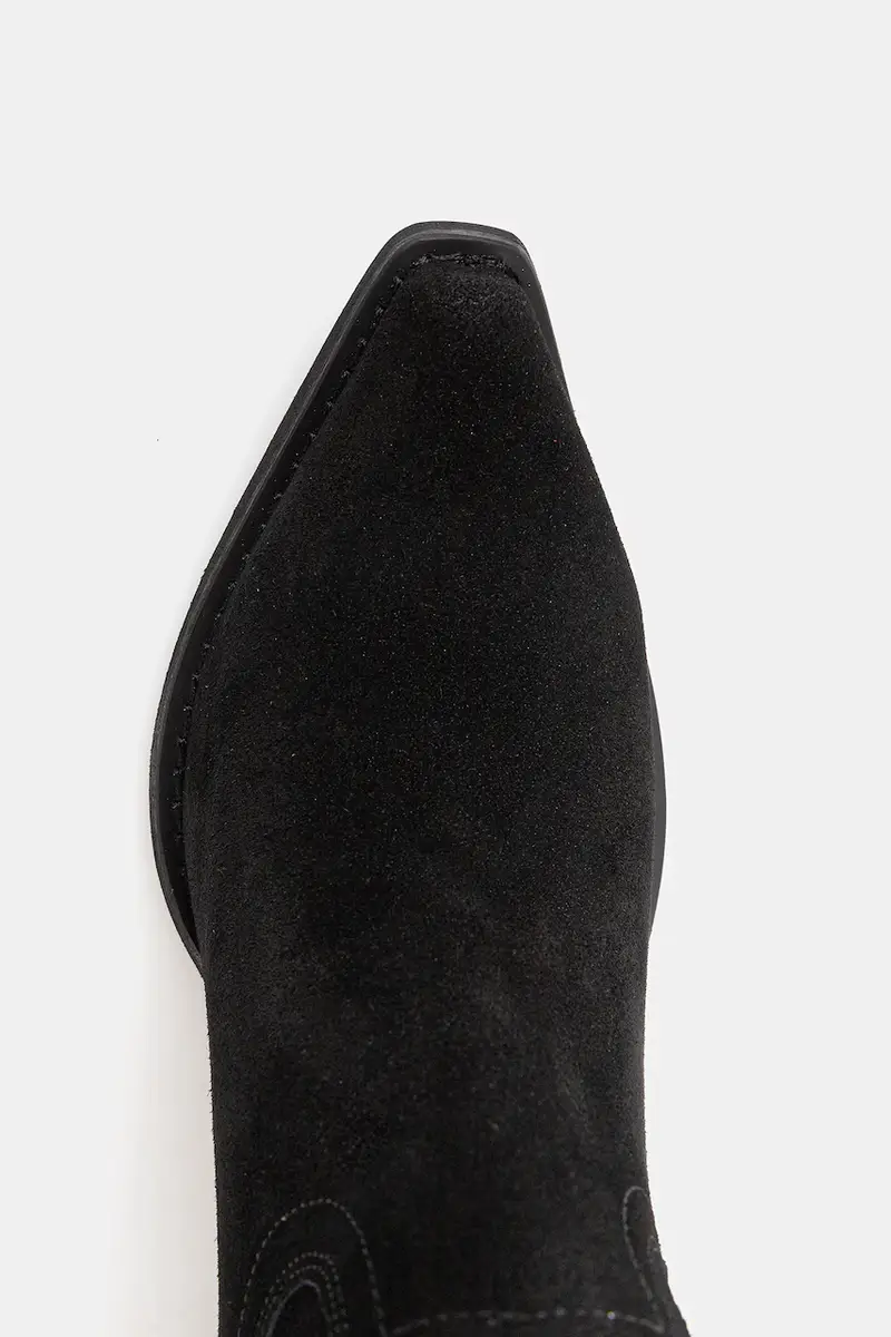 stivali cowboy in pelle scamosciata RANCHER-K colore nero 52236-L10 miniatura 4