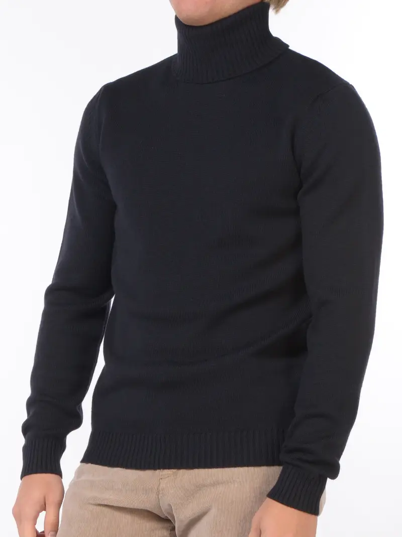 maglia da uomo Jeordies dolcevita in lana NERO