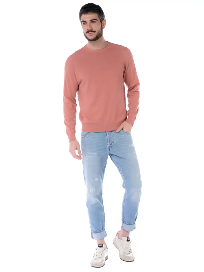 maglia da uomo Jeordies girocollo manica lunga Rosa miniatura 2