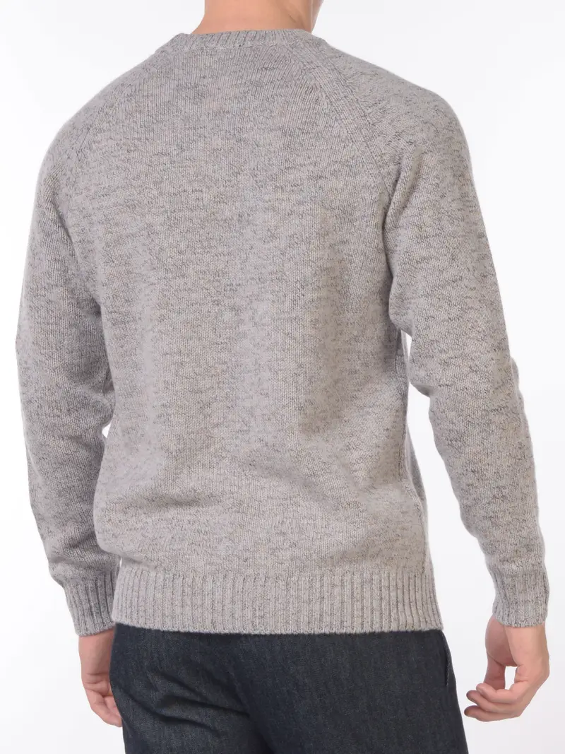 maglia da uomo Jeordies girocollo melange Grigio miniatura 2