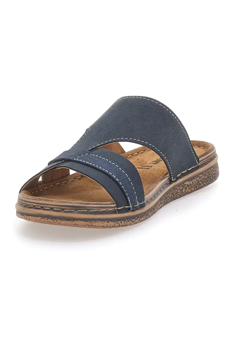 Ciabatte Blu con Sottopiede in Pelle Jerpoint 10104BESY [BLUE] miniatura 3