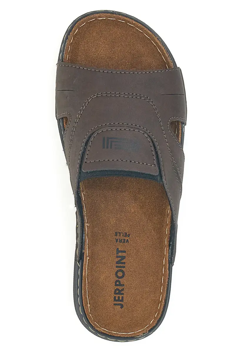 Ciabatte marroni aperte con plantare morbido Jerpoint 610PS [TESTA DI MORO] miniatura 3