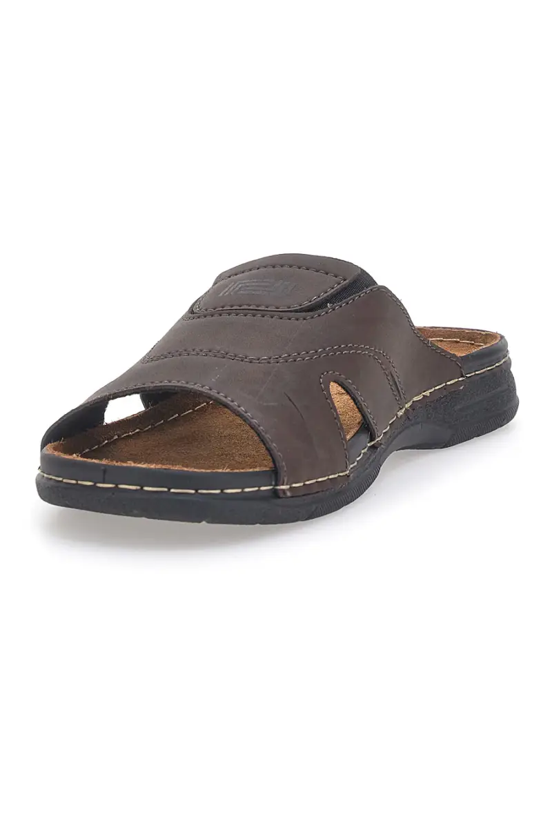 Ciabatte marroni aperte con plantare morbido Jerpoint 610PS [TESTA DI MORO] miniatura 4