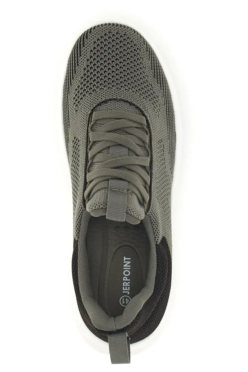 Scarpe slip on marroni in tessuto traspirante con lacci elastici Jerpoint PK6230A [MARRONE] miniatura 3