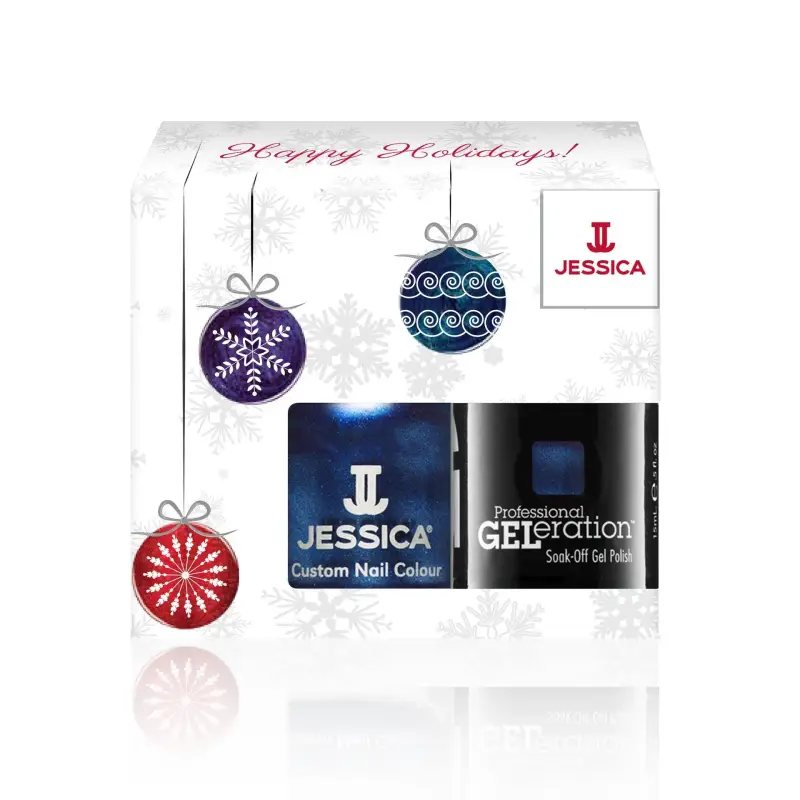 Winter Set Jessica Custom Colors Smalto Light Up The Sky 14,8 ml + Professional GELeration Smalto Semipermanente Light Up The Sky 15 ml