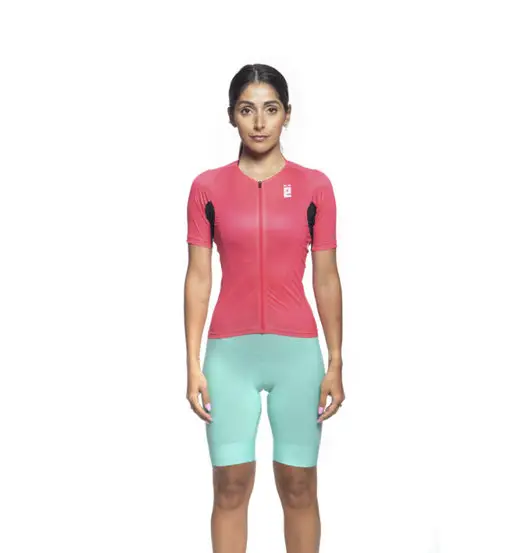 Train - maglia ciclismo - donna Pink