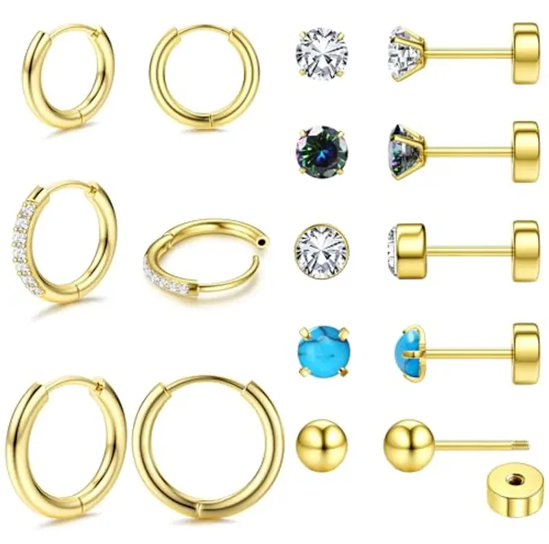 JeweBella Orecchini Uomo Turchese 1604299