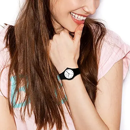 JewelryWe Orologi da polso da Donna, in Silicone, Analogico, al Quarzo, Regalo per Donna Ragazze, Festa dei miniatura 2