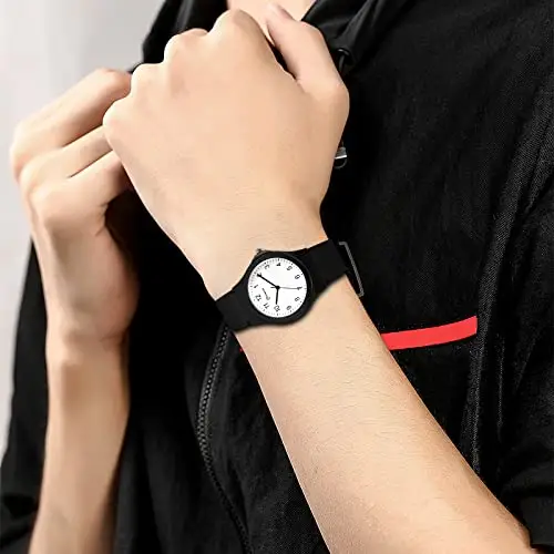 JewelryWe Orologi da polso da Donna, in Silicone, Analogico, al Quarzo, Regalo per Donna Ragazze, Festa dei miniatura 3