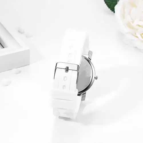JewelryWe - Orologi da polso da Ragazze Donna, in Silicone Colorati, Analogico, al Quarzo, Regalo per Donna Ragazze miniatura 3
