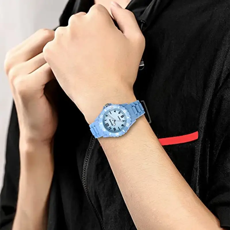 JewelryWe - Orologi da polso da Ragazze Donna, in Silicone Colorati, Analogico, al Quarzo, Regalo per Donna Ragazze miniatura 2