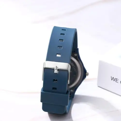 JewelryWe - Orologio da Polso in Silicone da Ragazzi Orologio Analogico al Quarzo Regalo per Donna Colore Blu miniatura 3