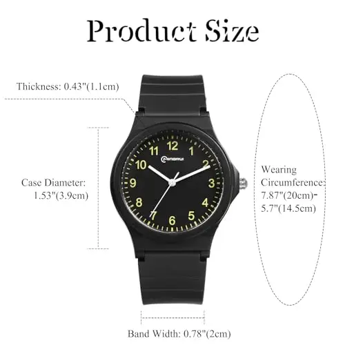 JewelryWe - Orologio da Polso in Silicone da Ragazzi Orologio Analogico al Quarzo Regalo per Donna Colore da Scelta miniatura 3