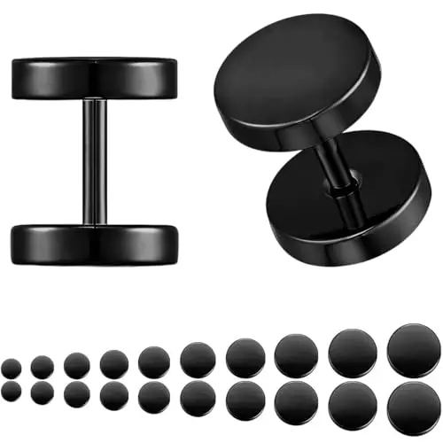 JEYORZY Orecchini Uomo Nero 3233681