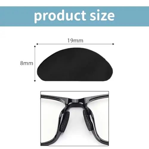 JEYORZY 20 Paia Antiscivolo Occhiali, Naselli per Occhiali Antiscivolo Occhiali Silicone, Nasello Antiscivolo Comodi miniatura 2
