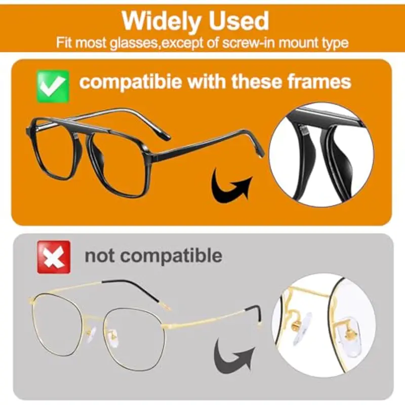 JEYORZY 20 Paia Naselli per Occhiali Antiscivolo Occhiali Silicone, in silicone tipo D, Nasello Antiscivolo Comodi per d'Aria, Naselli Adesivi per Occhiali miniatura 3