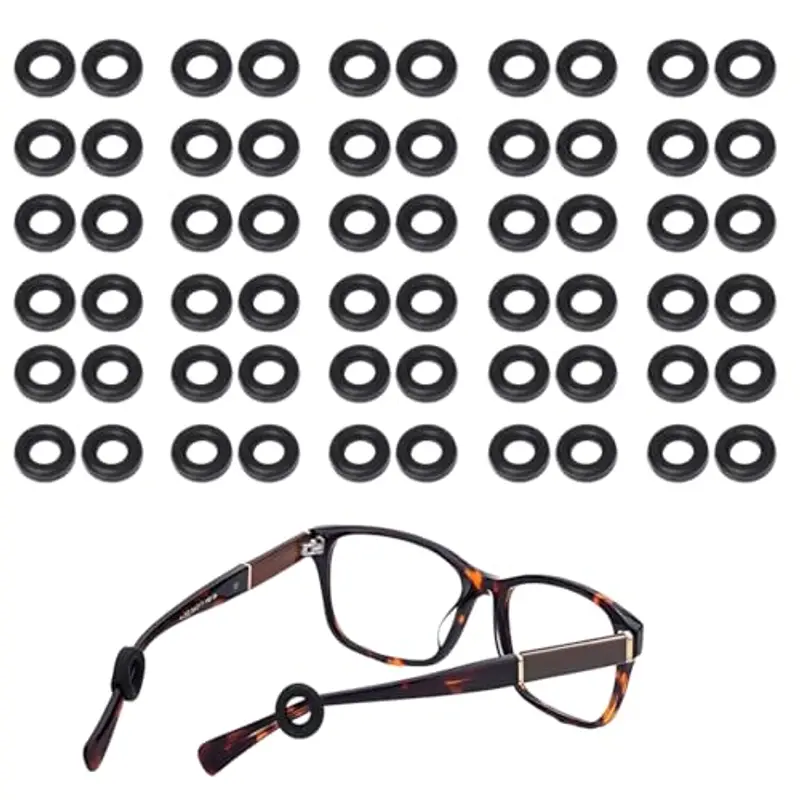 JEYORZY 25 paia di Supporti per Occhiali in Silicone Antiscivolo per Occhiali Copri Aste Gommini Antiscivolo per Occhiali da Vista per Occhiali Cuscinetti per Le Orecchie Ganci per Occhiali da Sole