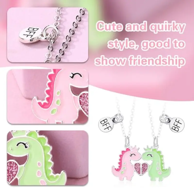 JEYORZY 2pz Collana dell'amicizia, Collana Pendente Amicizia per Regalo di Compleanno per Migliori Amici, Pendenti miniatura 2