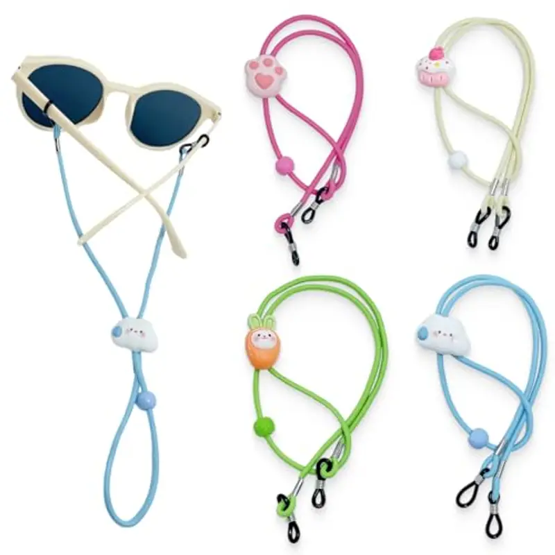 JEYORZY Cinghie Regolabili per Occhiali Bambini - Set da 4