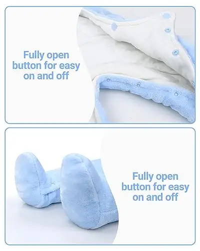 JiAmy Tute da Neve Neonato Footed Pagliaccetto per Ragazze Ragazzi, Tute da Neve Bambino Pile Tuta Neve Neonato Inverno miniatura 3