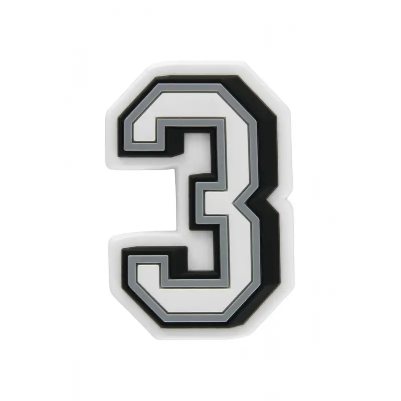 Jibbitz b&w number 3