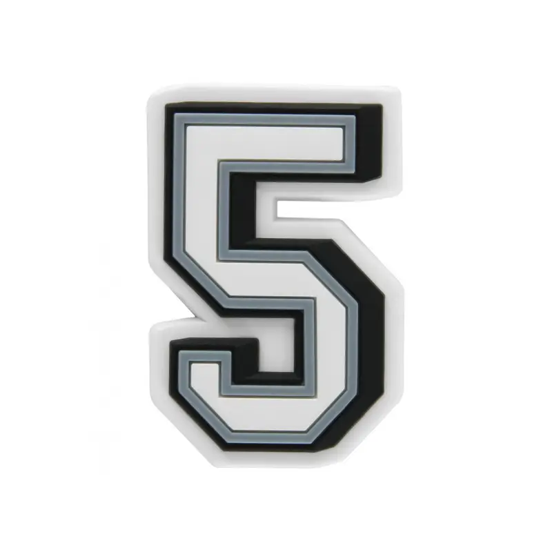 Jibbitz b&w number 5