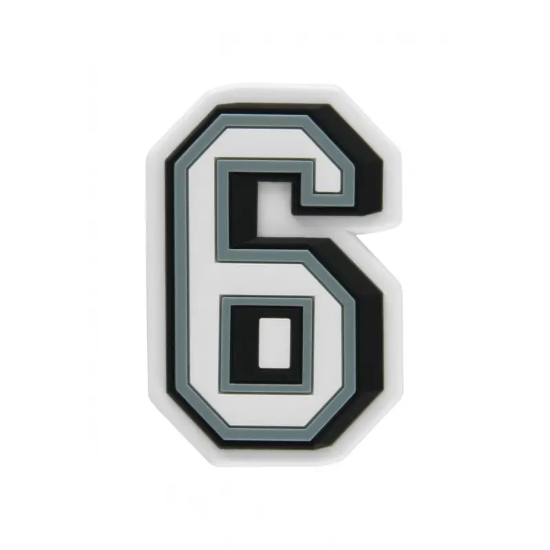 Jibbitz b&w number 6