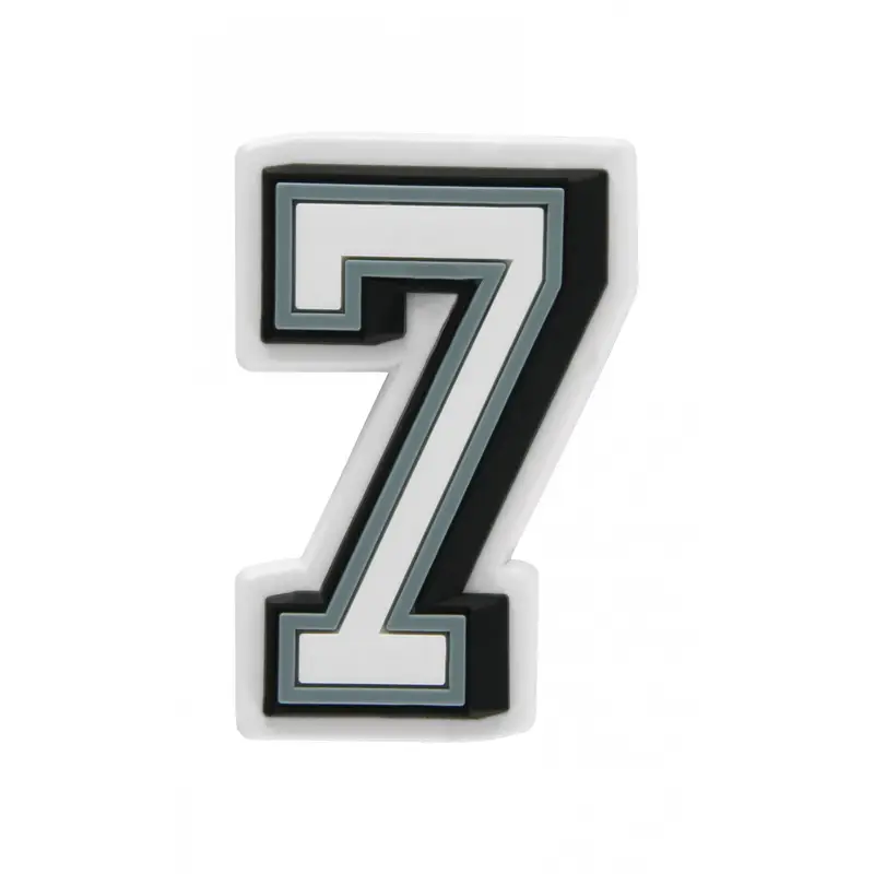 Jibbitz b&w number 7