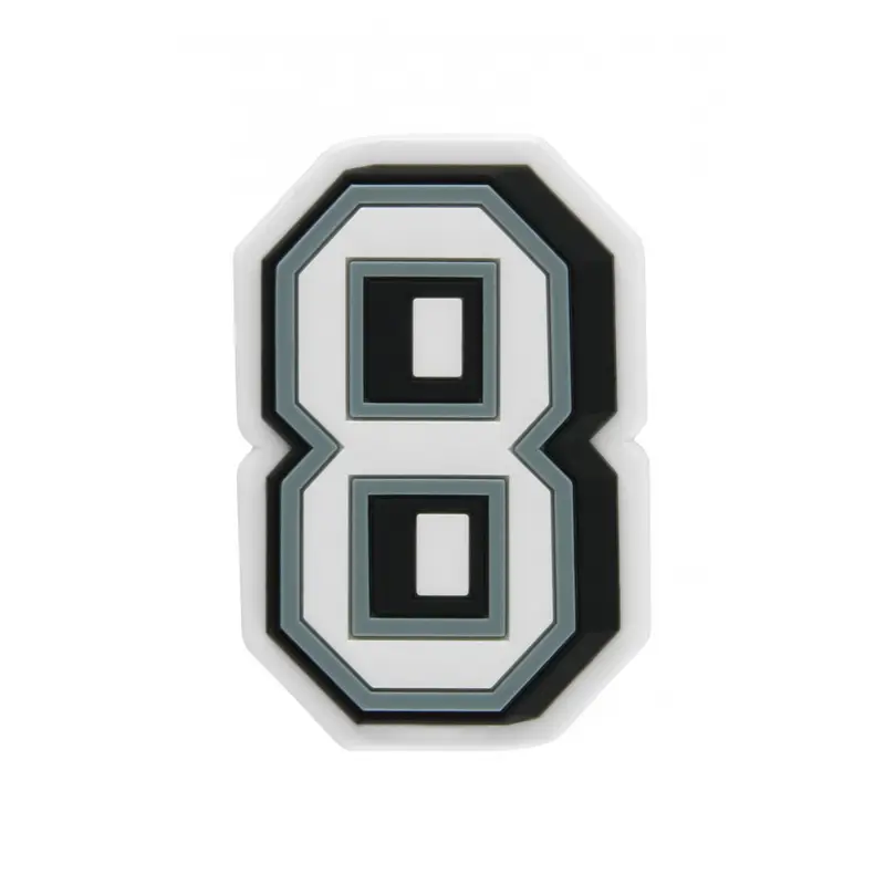 Jibbitz b&w number 8