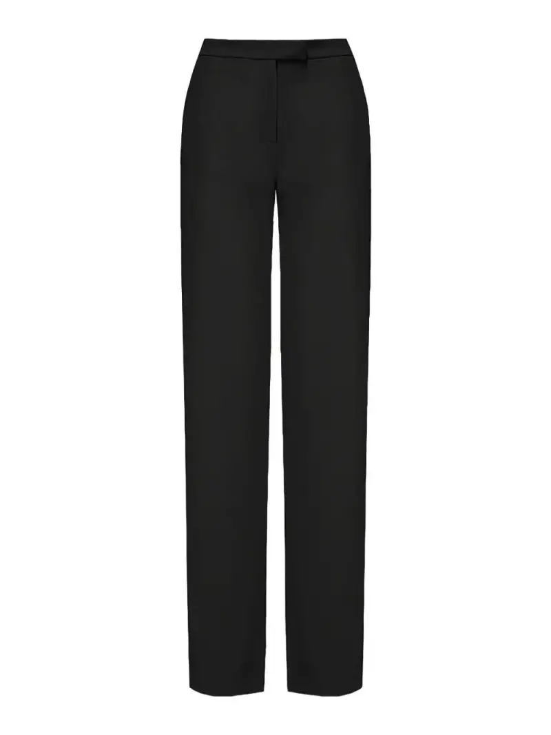 Pantalone nero a vita alta miniatura 2