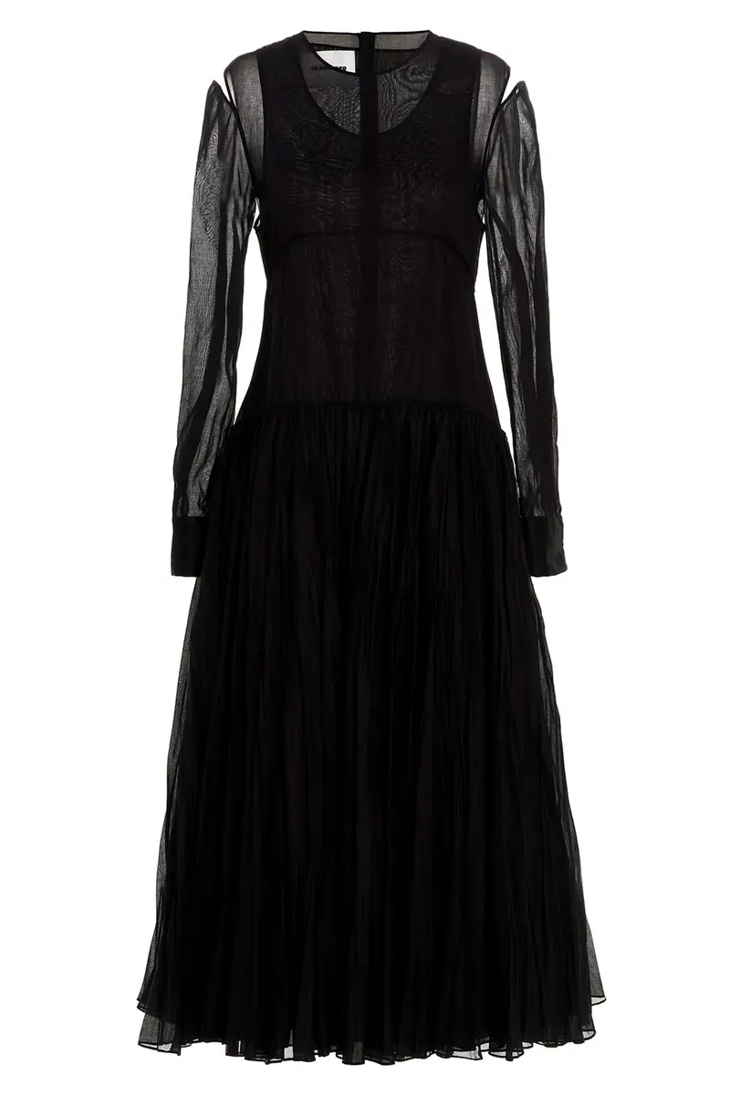 Abito Gonna Pieghe Nero