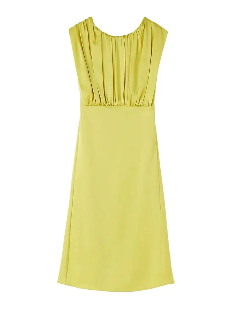 Abito plissettato Verde