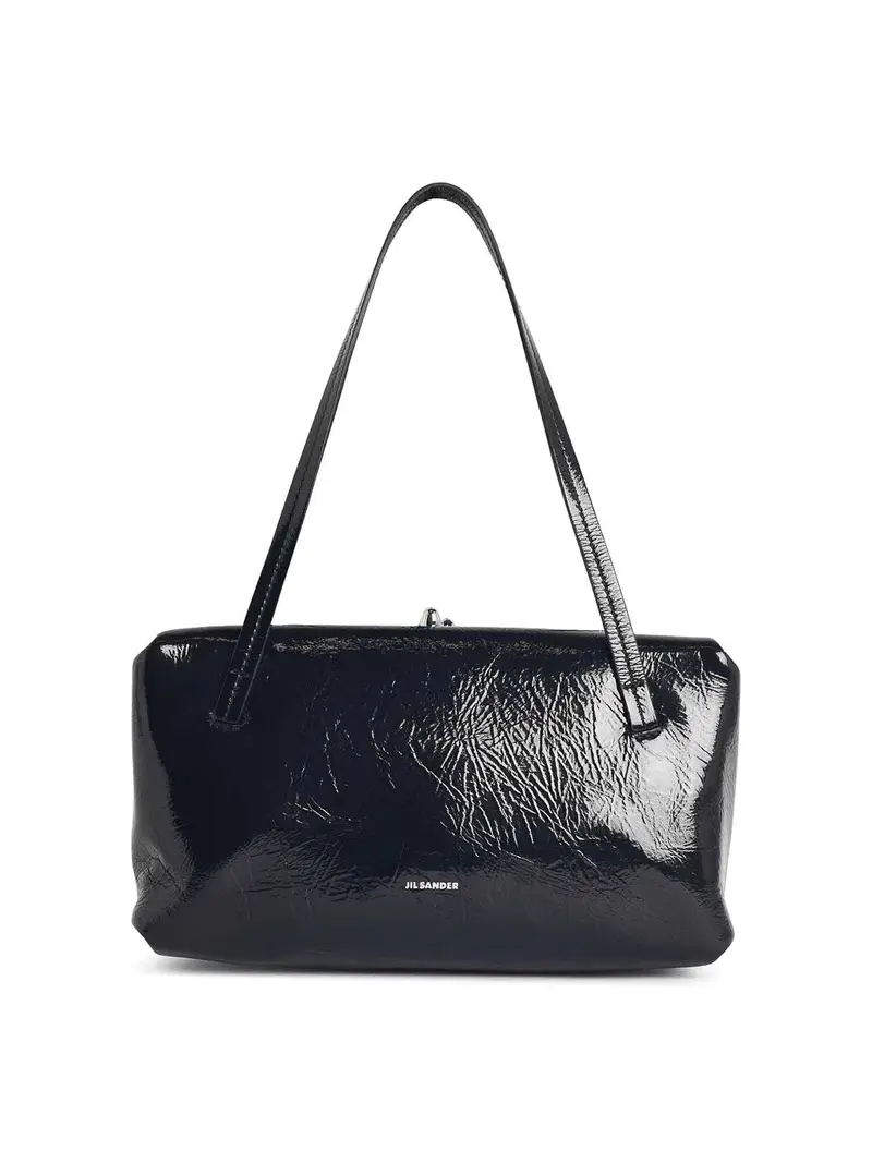 Borsa piccola in pelle nera Nero