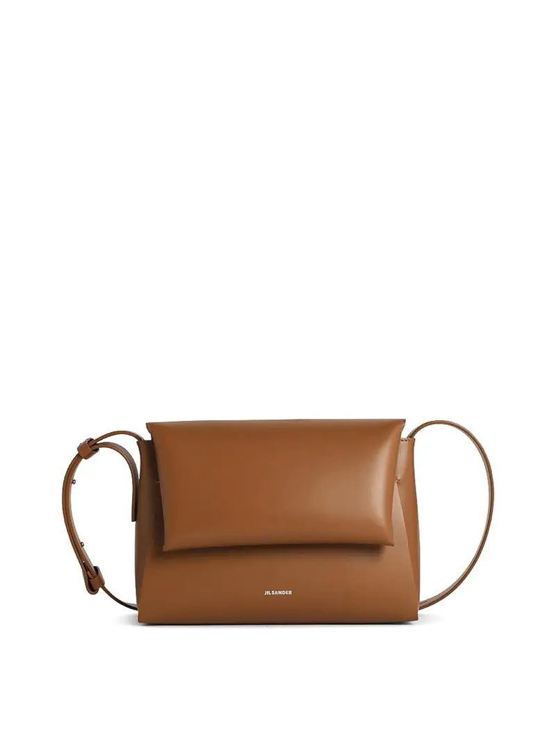 Borsa trasversale in pelle marrone messenger