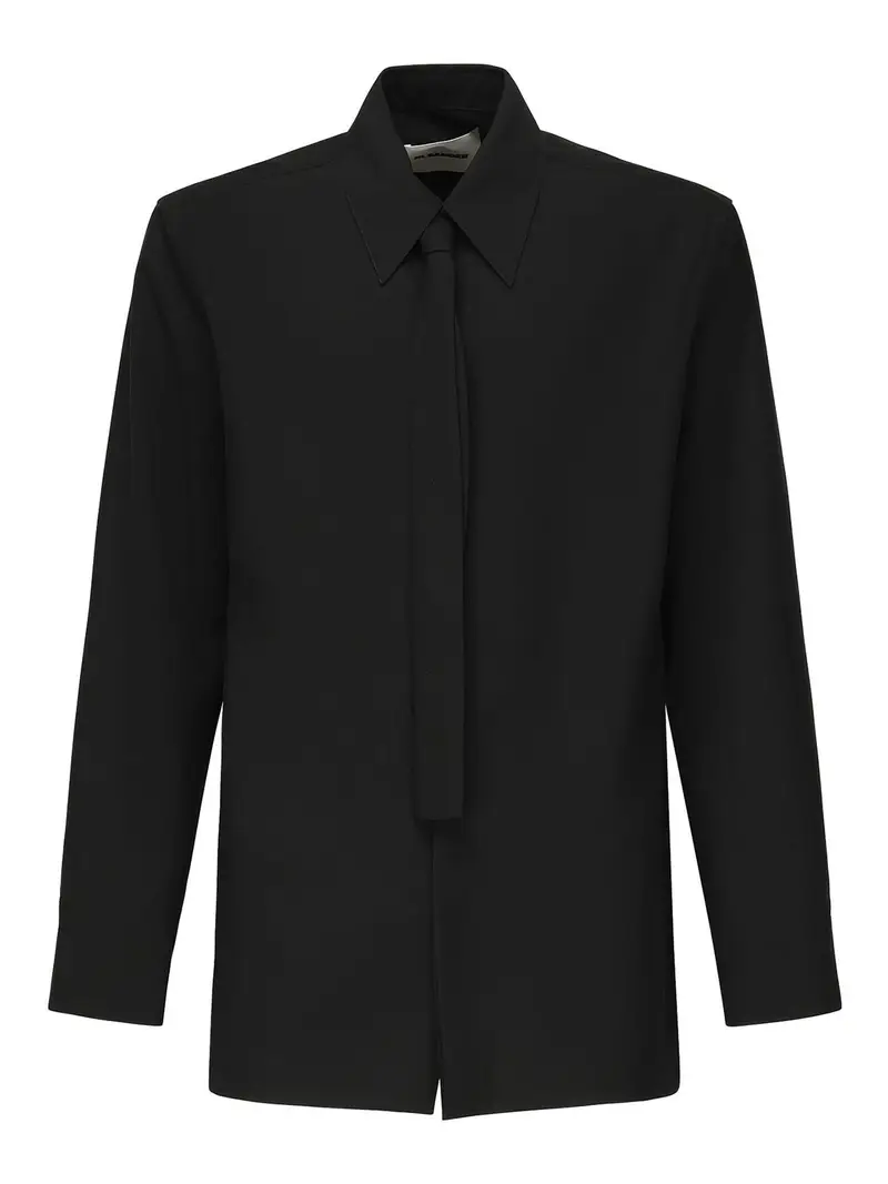 Camicia Con Cravatta Nero