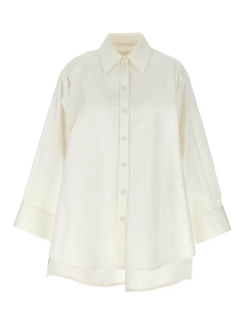 Camicia con giromanica ritagliato Bianco