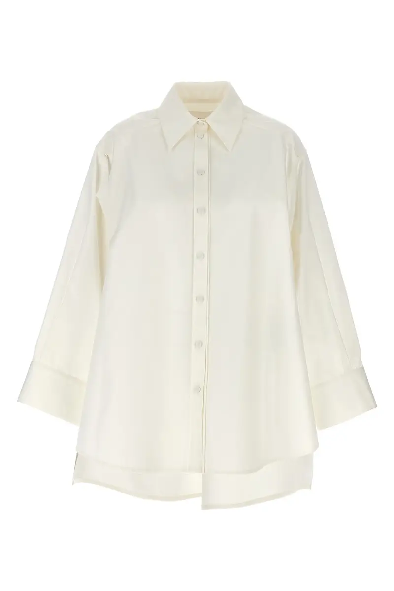 Camicia Cut Out Giromanica Bianco