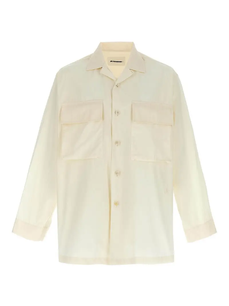 Camicia da ricamo a logo Bianco