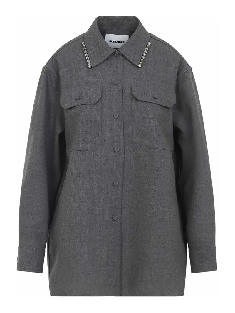 Camicia di lana Grigio