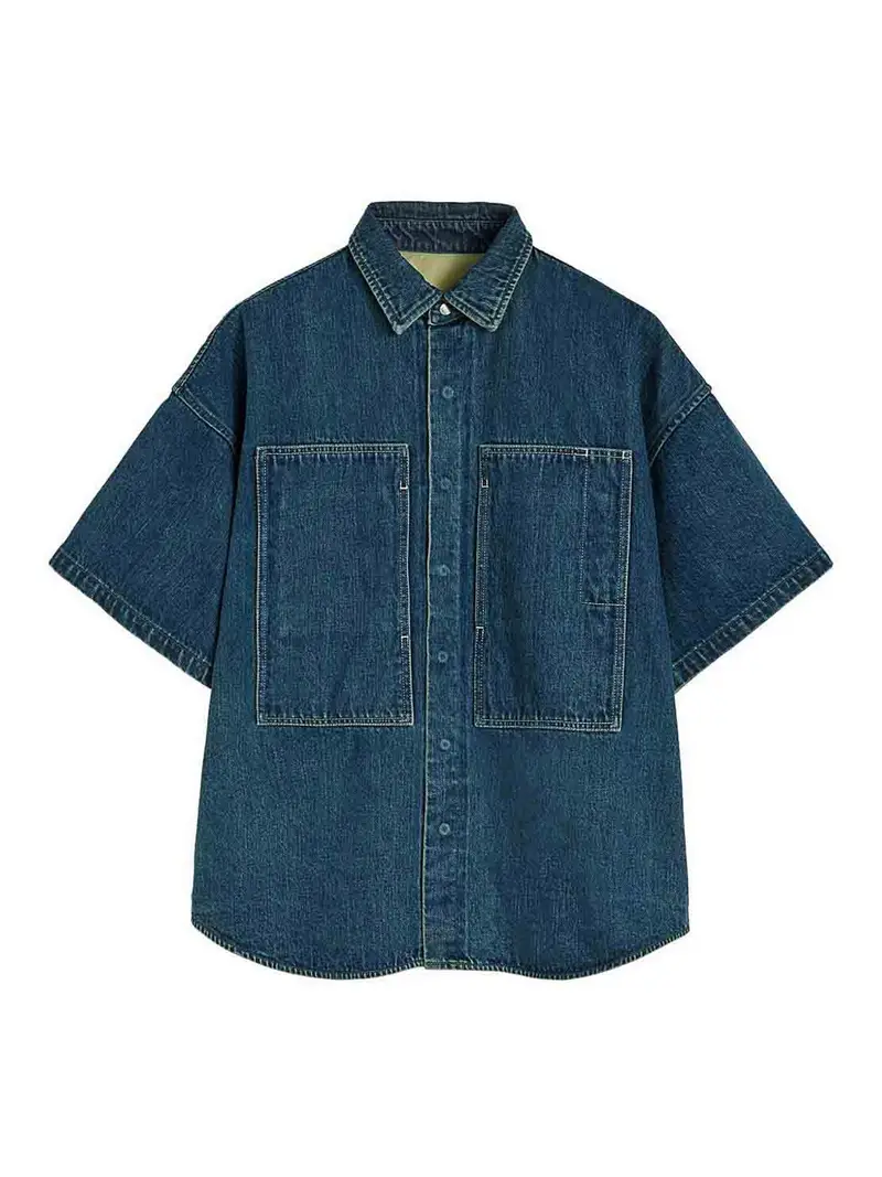 Camicia in cotone denim Blu