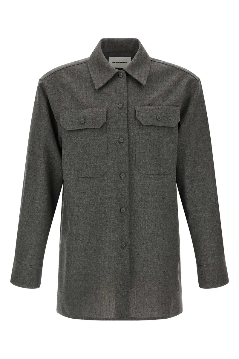 Camicia In Tela Grigio