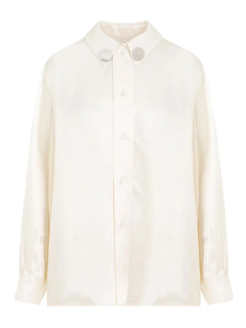 Camicia viscosa Beige