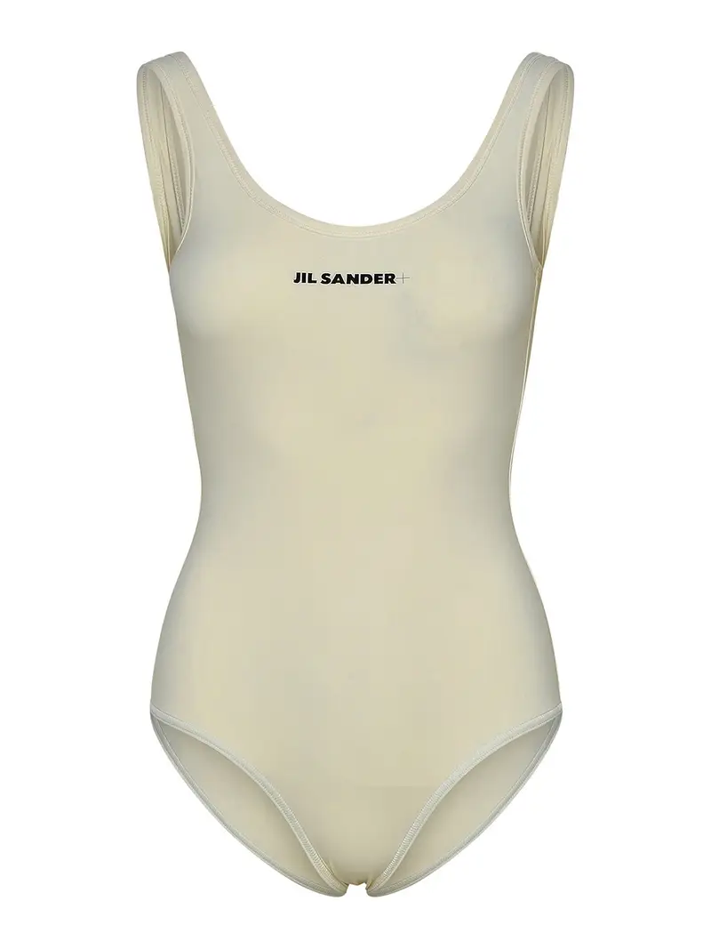 Costume intero in nylon avorio Bianco