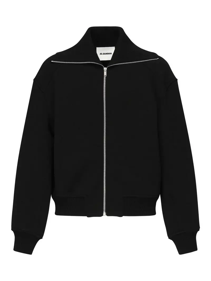 Giubbotto bomber in lana Nero