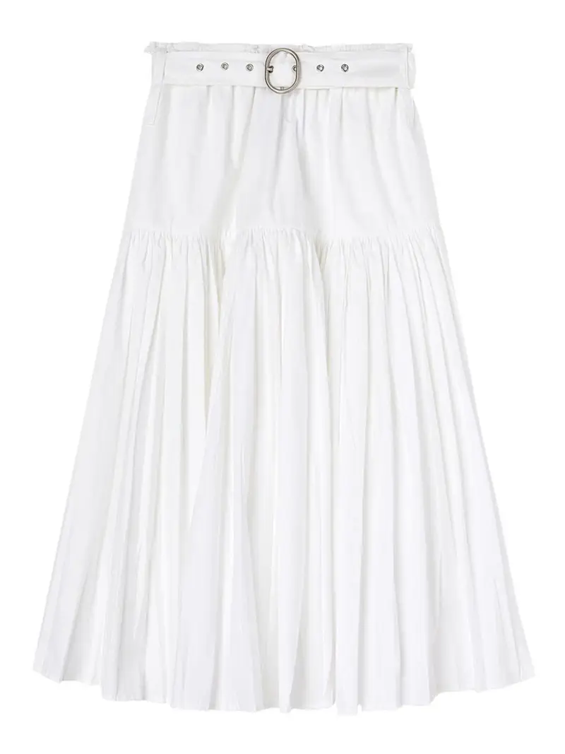 Gonna a pieghe Bianco