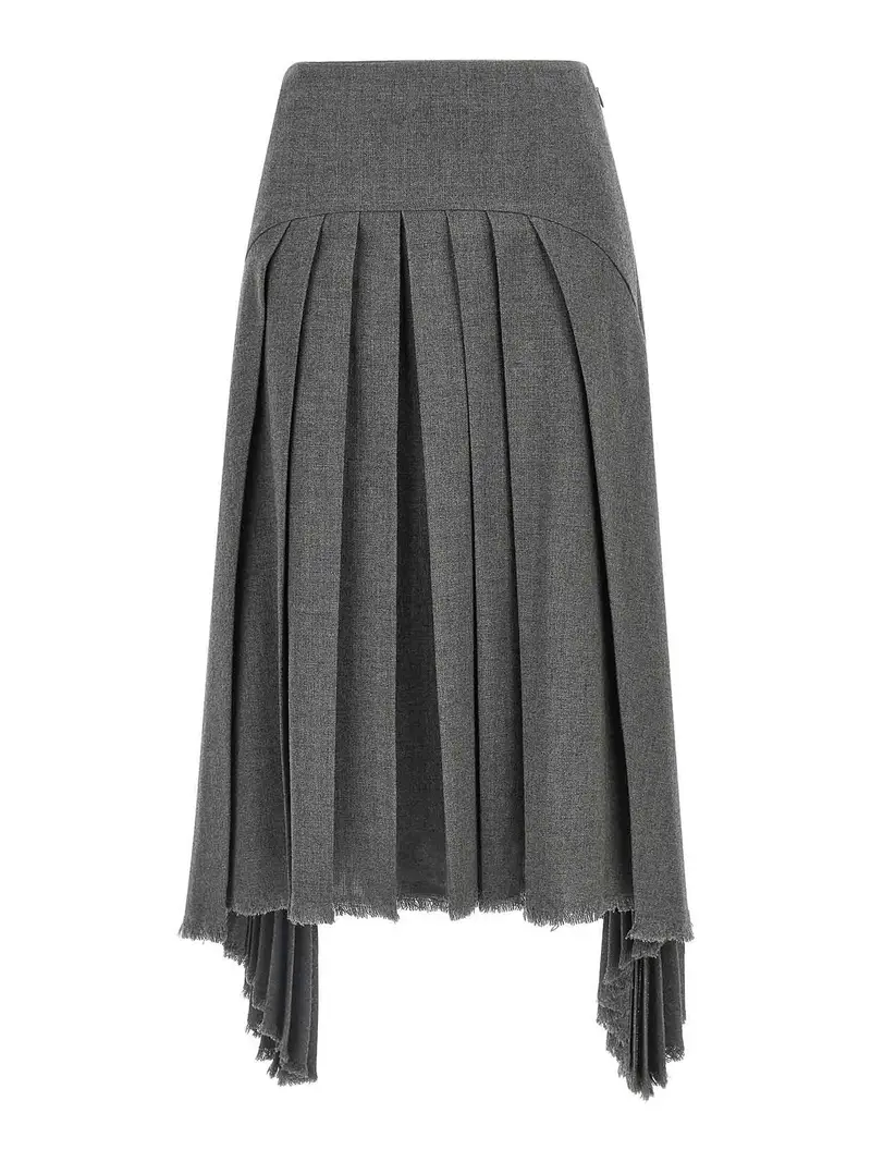 Gonna a pieghe Grigio