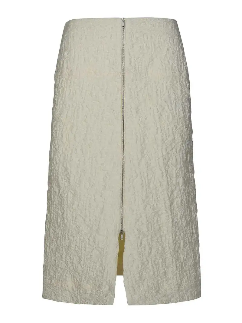 Gonna bianca in misto cotone Bianco